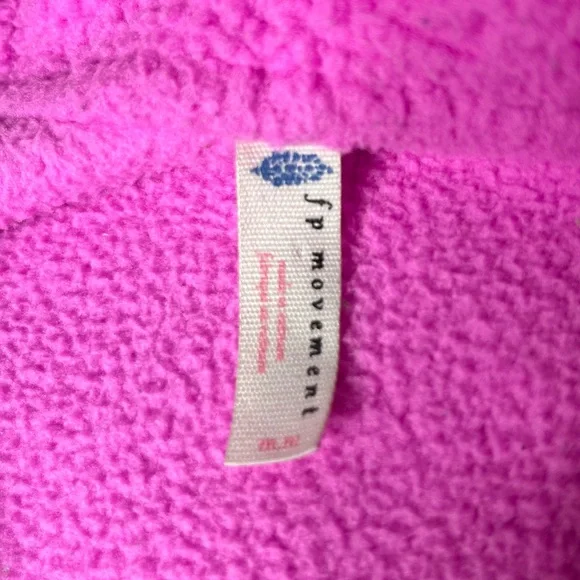 Free People Movement Magenta Hit The Slopes Oversized Fleece Snap Button Jacket - Picture 9 of 10